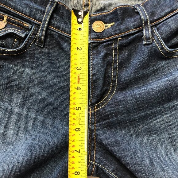 True Religion Made In USA Casey Low Rise Super Skinny Dark Wash Jeans Size 25 - Picture 14 of 15